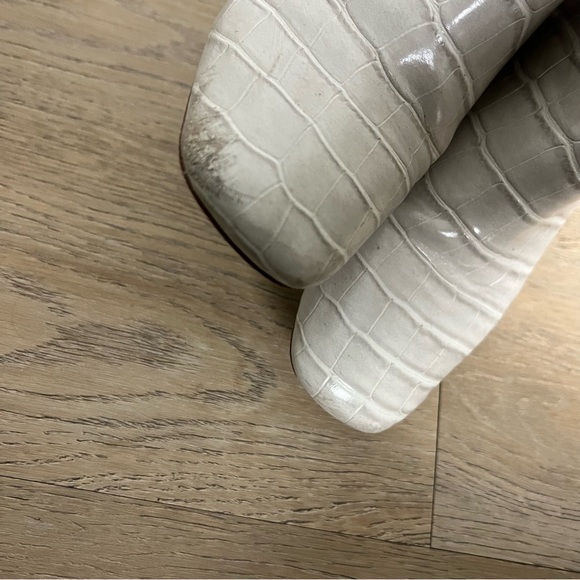 Sam Edelman Codie Croc Block Heel Square Toe Boots - Picture 9 of 11